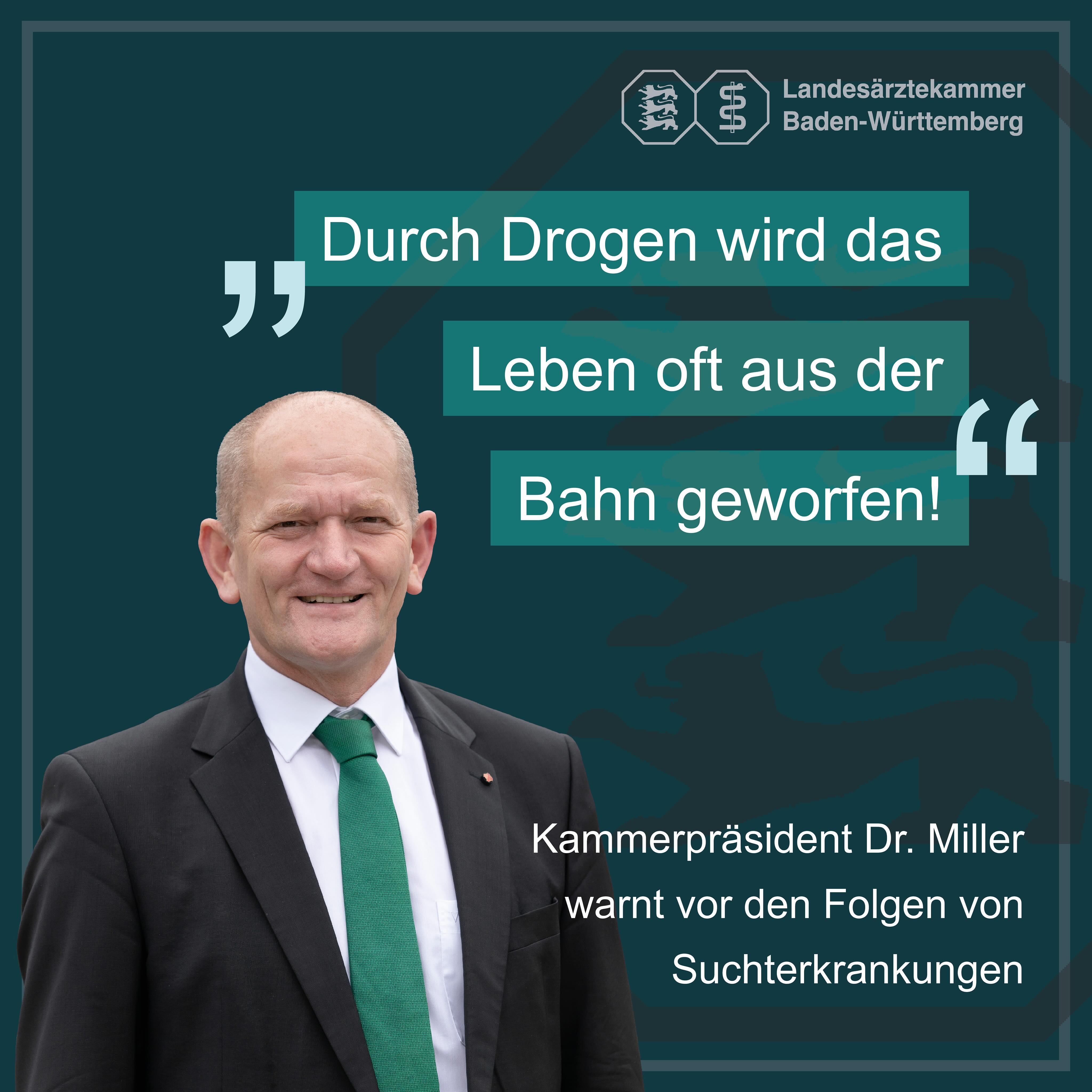 Dr. Miller, Präsident der Landesärztekammer Baden-Württemberg, warnt am Weltdrogentag vor den katastrophalen Folgen von Suchterkrankungen: „Durch Drogen wird das Leben oft komplett aus der Bahn geworfen!“
—
In unserem Profil ist jederzeit der Link zu unseren Website-News zu finden. Dort steht der ausführliche Beitrag.
—
Foto: © Landesärztekammer Baden-Württemberg
#weltdrogentag #drogen #sucht #suchterkrankung #ärztin #arzt #ärztekammer #bw #badenwürttemberg